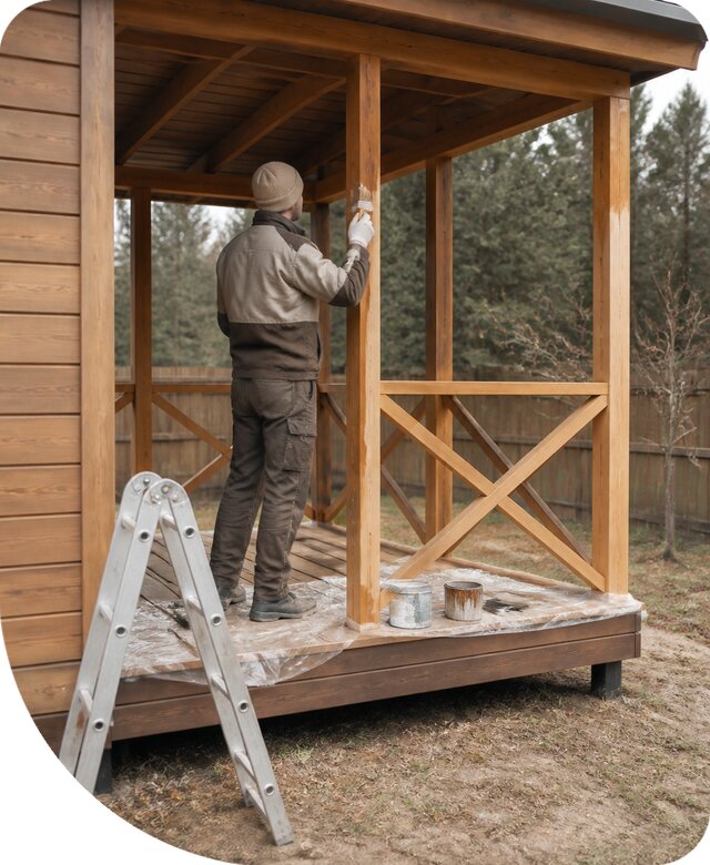 Покраска деревянных строений в Батайске по выгодной цене